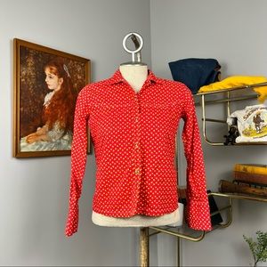 70s Vintage Floral Ranch Button Down